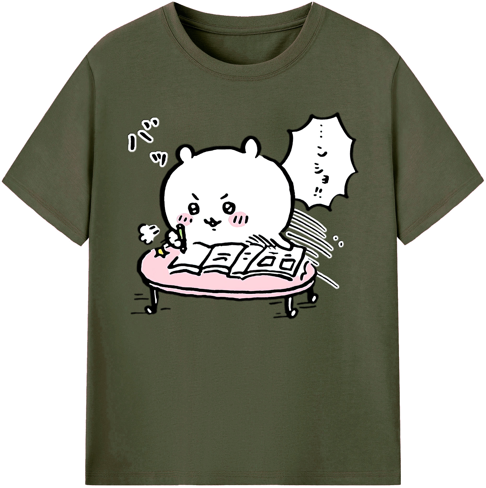 （画像用） ちいかわ ちいかわ Chii-kawa chiikawa 綿100％ メンズ半袖Tシャツ｜肌触りやわらか＆通気性